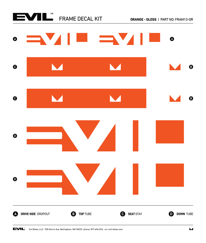 Frame Decal Kit - V2