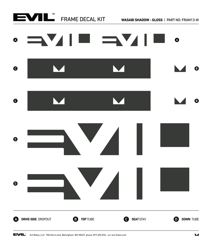 Frame Decal Kit - V2